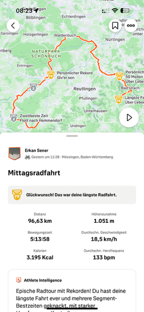 erkan2502's tweet photo. went for a 96.6 kilometer Ride. https://t.co/MoDkYcmXKw #strava #InfosysEurope #InfosysGermany #CIOcharity25 https://t.co/95pLp3mO3f