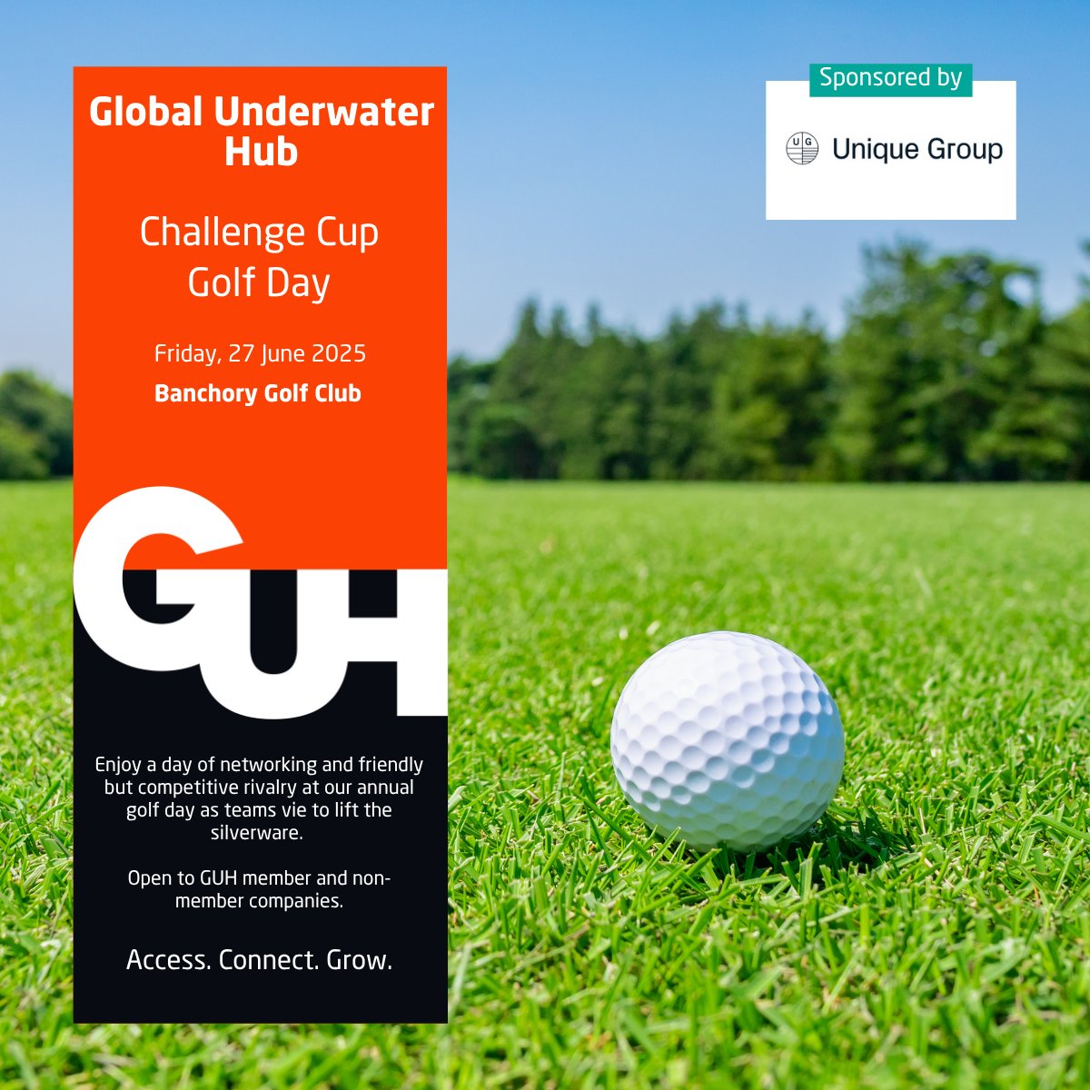 Global Underwater Hub (@guh_news) on Twitter photo ⛳ Delighted to announce <a href="/_unique_group/">UniqueGroup</a> as Headline Sponsor for this year’s Challenge Cup!
Will their golf swing match their subsea innovation? Join us in Banchory to find out!😀
📅Fri 27 June
📍Banchory Golf Club
🔗ow.ly/7VgN50W1sJ2
#GlobalUnderwaterHub #GUHChallengeCup ⛳ Delighted to announce <a href="/_unique_group/">UniqueGroup</a> as Headline Sponsor for this year’s Challenge Cup!
Will their golf swing match their subsea innovation? Join us in Banchory to find out!😀
📅Fri 27 June
📍Banchory Golf Club
🔗ow.ly/7VgN50W1sJ2
#GlobalUnderwaterHub #GUHChallengeCup