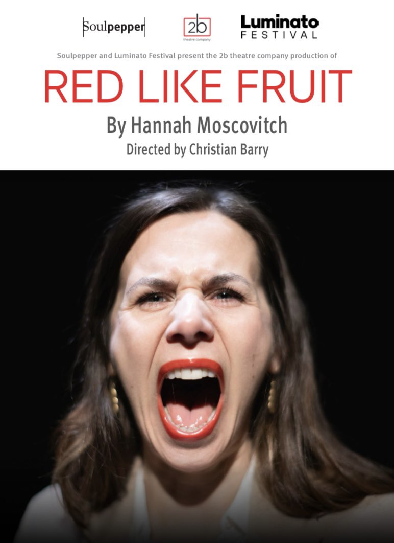 Derrick Chua (@d_chua) on Twitter photo Red Like Fruit is an extraordinary piece of theatre by @MoscoTweets, dir by <a href="/XtianBarry/">Christian Barry</a>, w/ Michelle Monteith & David Patrick Flemming. Highly recommended, but warn that it deals with sexual assault. Runs at <a href="/Soulpepper/">Soulpepper Theatre Company</a> as part of <a href="/Luminato/">Luminato Festival</a> until June 15.
soulpepper.ca/performances/r⦠Red Like Fruit is an extraordinary piece of theatre by @MoscoTweets, dir by <a href="/XtianBarry/">Christian Barry</a>, w/ Michelle Monteith & David Patrick Flemming. Highly recommended, but warn that it deals with sexual assault. Runs at <a href="/Soulpepper/">Soulpepper Theatre Company</a> as part of <a href="/Luminato/">Luminato Festival</a> until June 15.
soulpepper.ca/performances/rβ¦