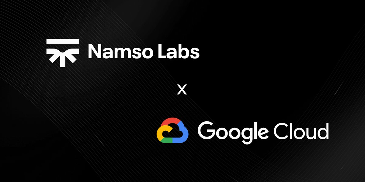 Fregata (@0xfregata) on Twitter photo Greatly appreciate <a href="/googlecloud/">Google Cloud</a> for awarding Namso Labs $350k in cloud credits.
This backing is a huge boost to our mission, helping us build the future of decentralized compute. Greatly appreciate <a href="/googlecloud/">Google Cloud</a> for awarding Namso Labs $350k in cloud credits.
This backing is a huge boost to our mission, helping us build the future of decentralized compute.