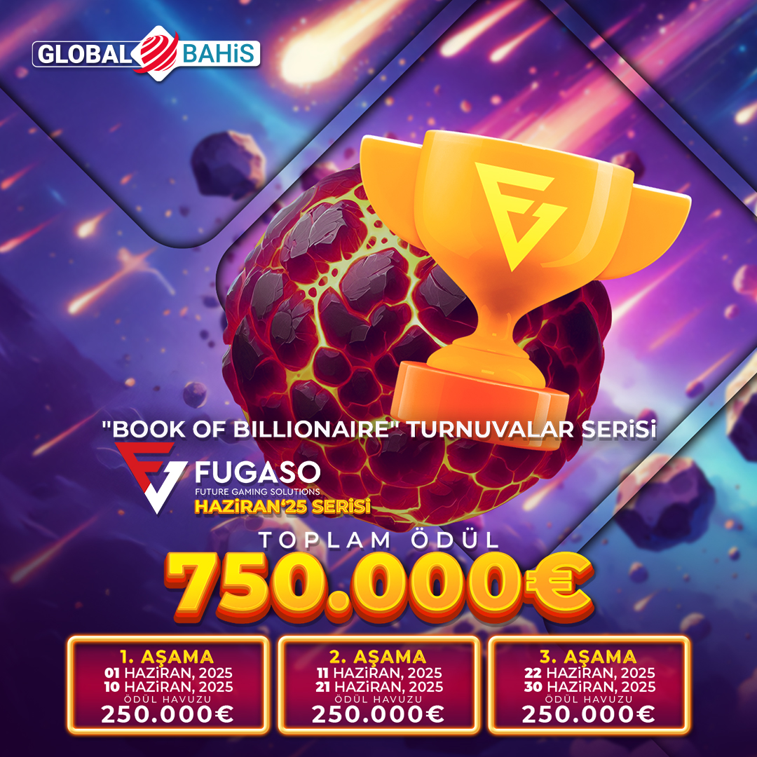 💰 Book of Billionaire | Haziran 2025 Turnuva Serisine Hazır mısın? 🔥
💸 Haziran ayı boyunca toplam 750.000€’luk ödül havuzu seni bekliyor!
🎯 3 farklı aşamadan oluşan bu dinamik turnuva serisinde, sürprizlerle dolu ödülleri keşfet!

📌tinyurl.com/GlobalBahis-Tw…