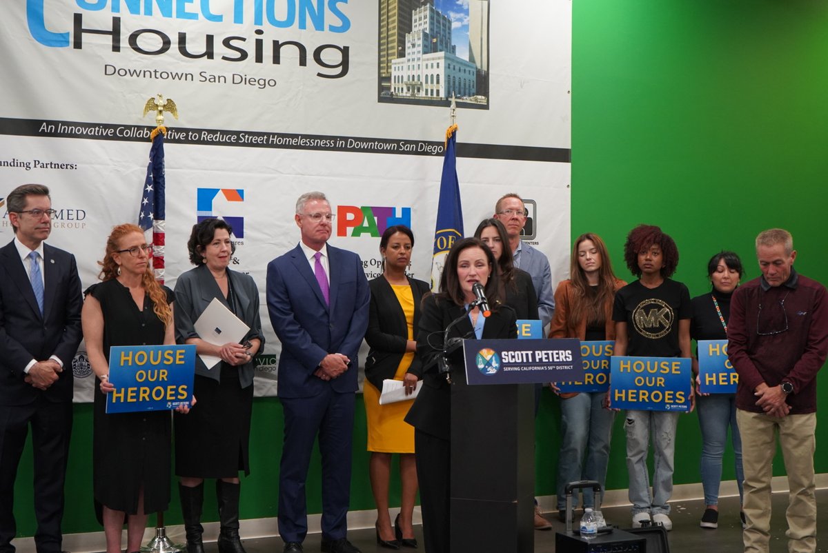 RTFH CEO Tamera Kohler spoke at a news conference this week hosted by Congressman Scott Peters to urge Congress to protect funding for homeless veterans. She stressed that federal investments in cities like San Diego are working and, she said, one of the best examples of that