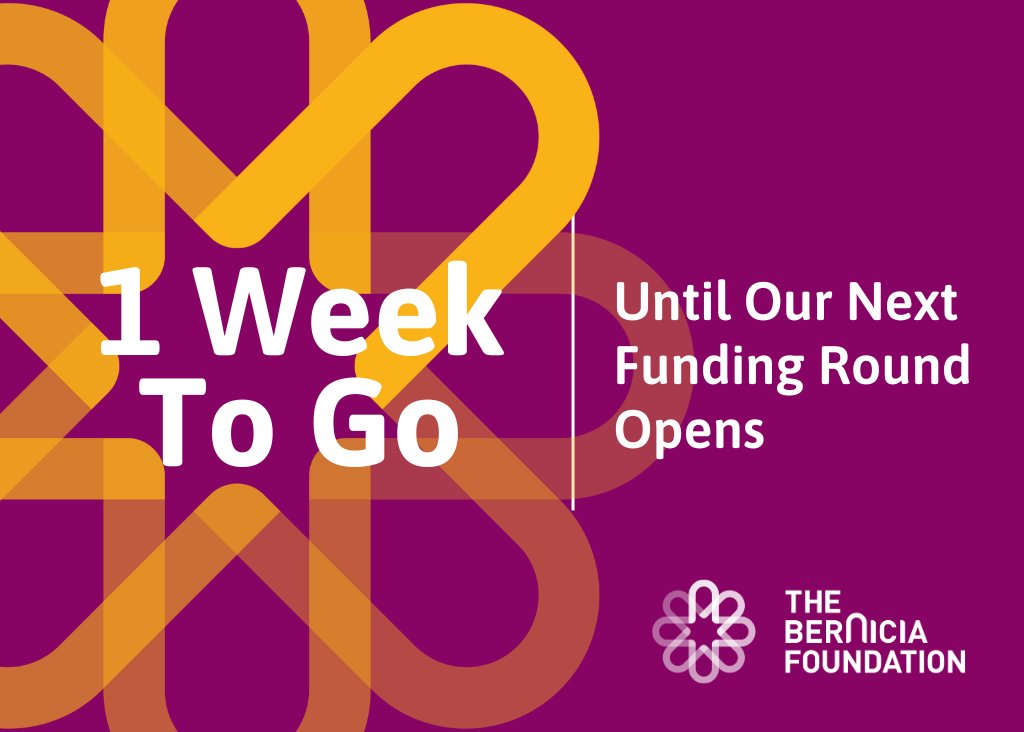 ⏰ Just 1 week to go! Grants up to £10,000 for community projects &amp; £1,000 for young people. 
Ready to apply on 30th June? ➡️ berniciafoundation.com 
#CommunityImpact #GrantApplications #PositiveChange