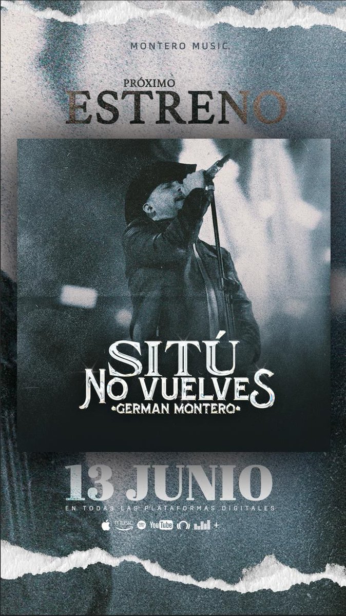Este 13 De Junio No Se Pueden Perder El Espectacular Estreno De El Nuevo Sencillo De Nuestro Número #1 <a href="/GermanMontero5/">GermanMontero5</a> y Su #BandaAhomense #LaDeLosMochisSinaloa Titulado #SiTúNoVuelves #FamiliaFansGM #FamiliaGM #PlebesGMSLP #KarlitaTtejo
