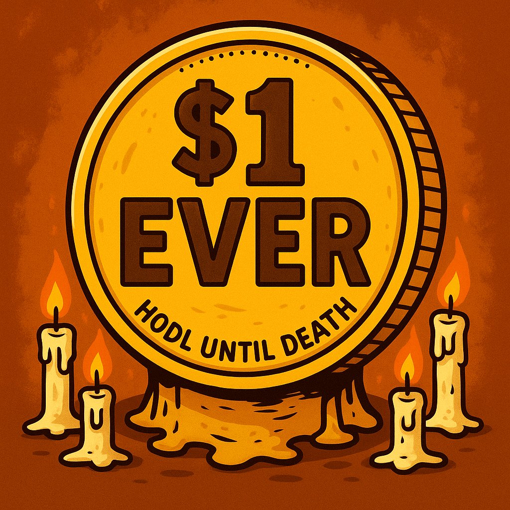criptobum's tweet photo. 🧊 $1EVER is live.

Buy for $1.
Freeze it forever.
No exit. No future. Just eternal glory.
🕯️A digital dollar. A cult. A vibe.
https://t.co/KQQh3Im7iq

https://t.co/x0P7vgfnsx

#1EVER #foreverdollar #PumpFun #CryptoMemes #FrozenHODL https://t.co/vPDzHKLtDg