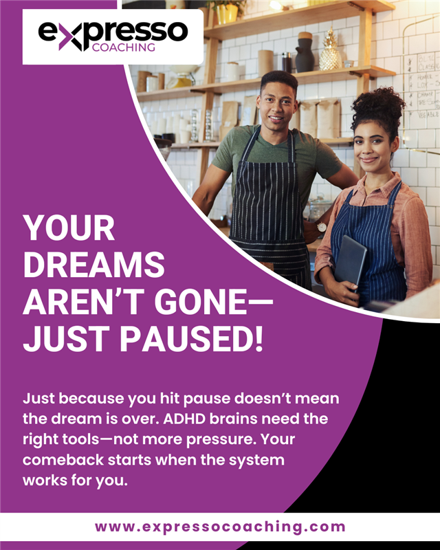 The ideas you once chased, the goals that lit you up—they didn’t disappear. They’re still there, tucked away, waiting for the right system, the right support, and the right moment.

With the right strategy, they’re more possible than ever.

Expressocoaching.com/x
.
.
.
.
.
