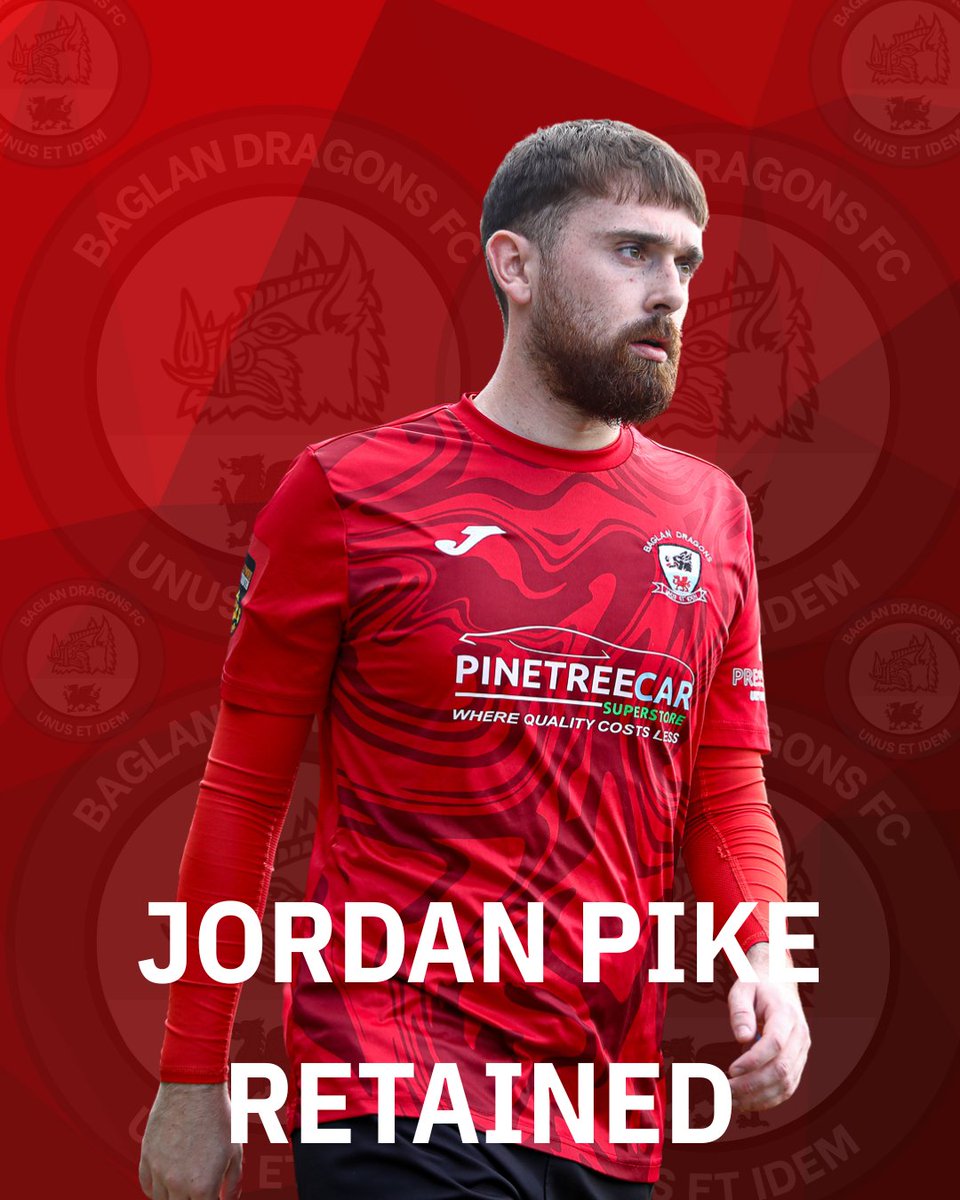 We're happy to confirm that Jordan Pike will continue to wear the red of Baglan Dragons next season.

Jordan joined us in January and has fitted in seamlessly with the first team squad and the wider club and we can't wait to see him in Dragons red again next season