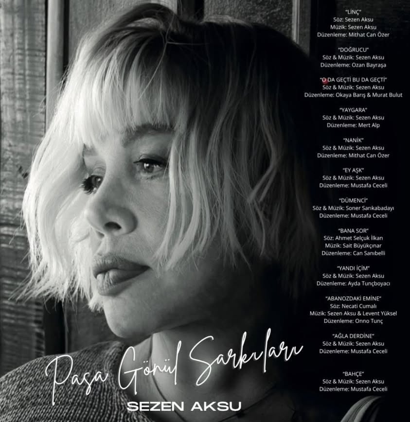 Sezen Aksu’nun “Paşa Gönül Şarkıları” adlı yeni albümünün şarkı listesi 😍 

#SezenAksu #PaşaGönülŞarkıları