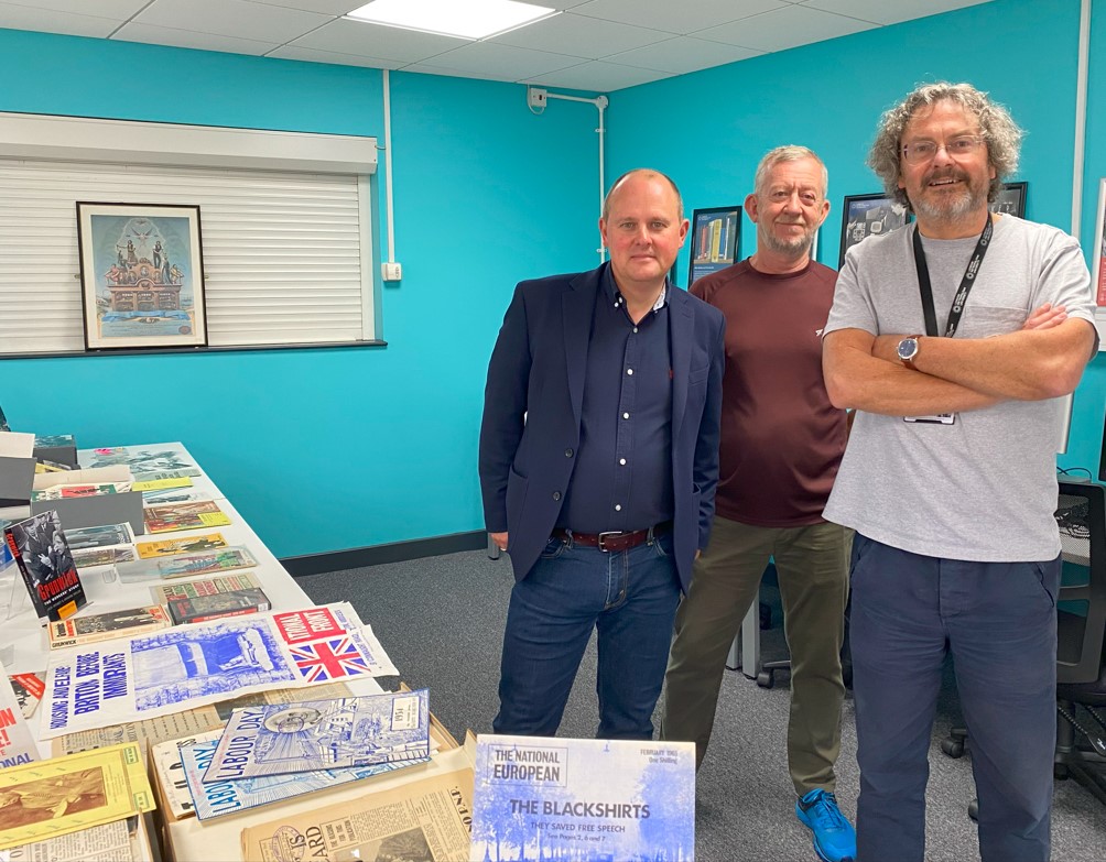 TUC_Library's tweet image. Great to see @The_TUC Gen Sec Paul Nowak and Paul Clarkson visiting @TUC_Library today. We looked at highlights in the collections, including much on unionhistory.info and exhibitions bit.ly/3HdItTv