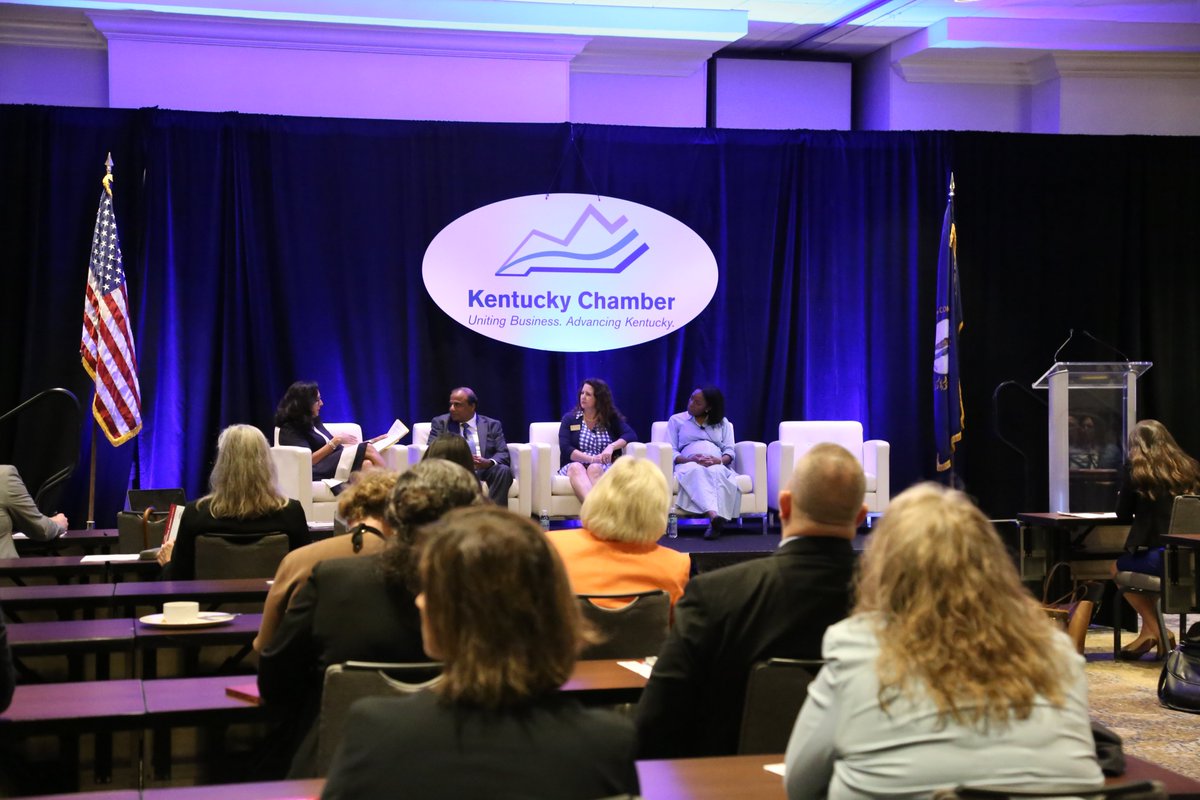 Kentucky Chamber (@kychamber) on Twitter photo Discussing immigration policy changes, <a href="/KyChamberFdn/">Kentucky Chamber Foundation</a> Chair Kim Halbauer of <a href="/FifthThird/">Fifth Third Bank</a>, Chamber Board Member Purna Veer of <a href="/VSoftConsulting/">V-Soft Consulting</a>, Lisa DeJaco Crutcher of Catholic Charities of Louisville, and Chelsea Granville Reed of <a href="/DentonsBG/">Dentons Bingham Greenebaum</a> are speaking on the ways immigration Discussing immigration policy changes, <a href="/KyChamberFdn/">Kentucky Chamber Foundation</a> Chair Kim Halbauer of <a href="/FifthThird/">Fifth Third Bank</a>, Chamber Board Member Purna Veer of <a href="/VSoftConsulting/">V-Soft Consulting</a>, Lisa DeJaco Crutcher of Catholic Charities of Louisville, and Chelsea Granville Reed of <a href="/DentonsBG/">Dentons Bingham Greenebaum</a> are speaking on the ways immigration