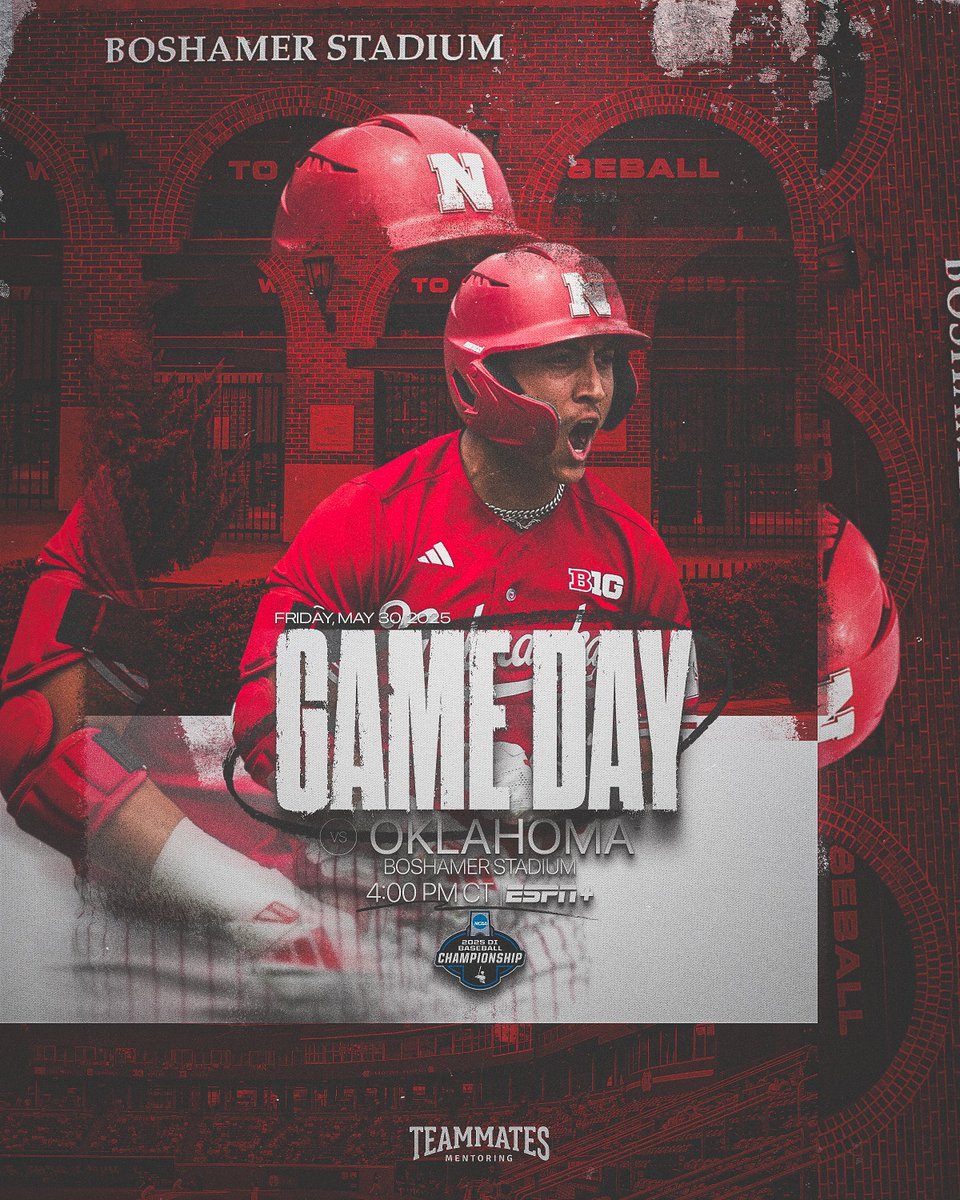 Showdown with the Sooners.

🆚: Oklahoma
📍: Chapel Hill, NC
⌚️: 4:00 PM CT
💻: ESPN+
📻: <a href="/HuskersRadio/">Huskers Radio Network</a>