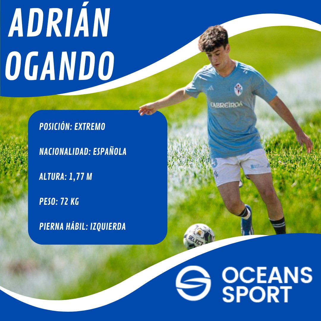 Desde <a href="/sportoceans/">Oceans Sport Management</a> estamos muy contentos de anunciar la incorporación a nuestra familia de Adrián Ogando Olivares (Oleiros, A Coruña (23-04-2005).

Le damos la bienvenida y le deseamos mucha suerte. 🌊⚽️✍🏽🇪🇸