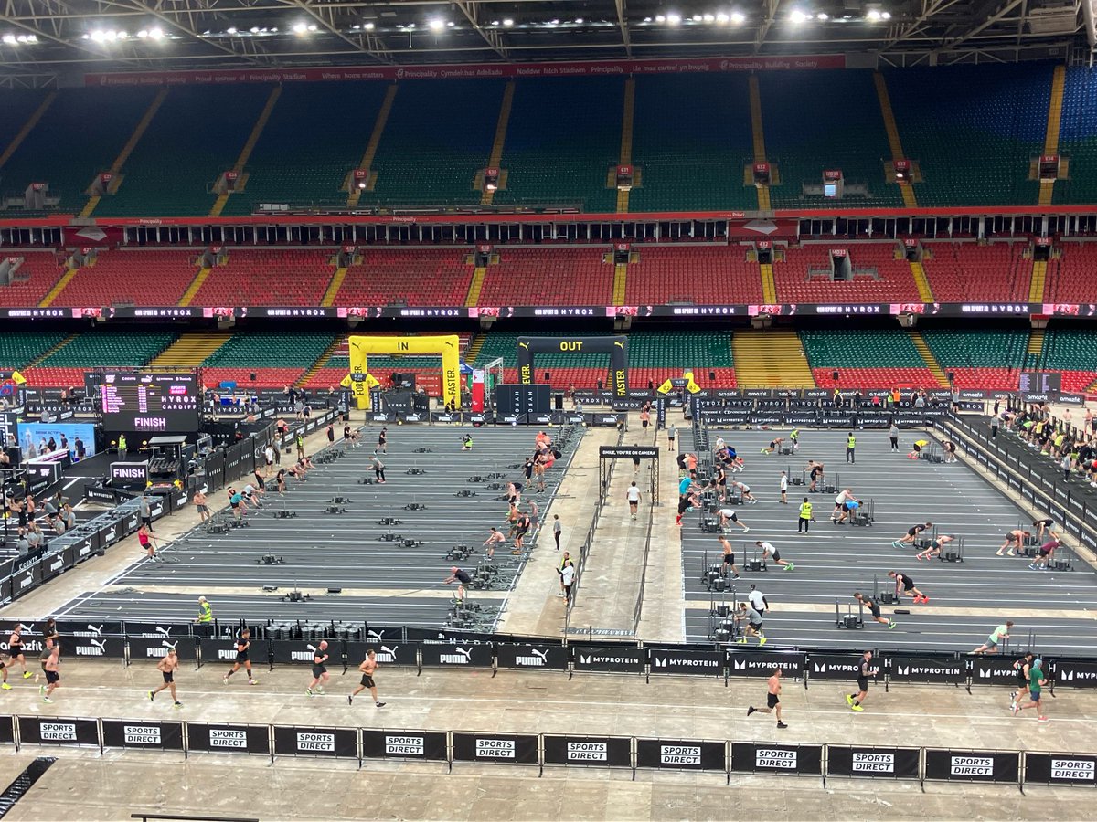 Principality Stadium (@principalitysta) on Twitter photo What a difference a week makes! From the <a href="/ChampionsCup/">Investec Champions Cup</a> Finals last Saturday to a fully transformed HYROX arena this week. Our incredible team worked around the clock to switch from pitch to a full-on fitness event space!
Who'll be joining us this weekend? What a difference a week makes! From the <a href="/ChampionsCup/">Investec Champions Cup</a> Finals last Saturday to a fully transformed HYROX arena this week. Our incredible team worked around the clock to switch from pitch to a full-on fitness event space!
Who'll be joining us this weekend?