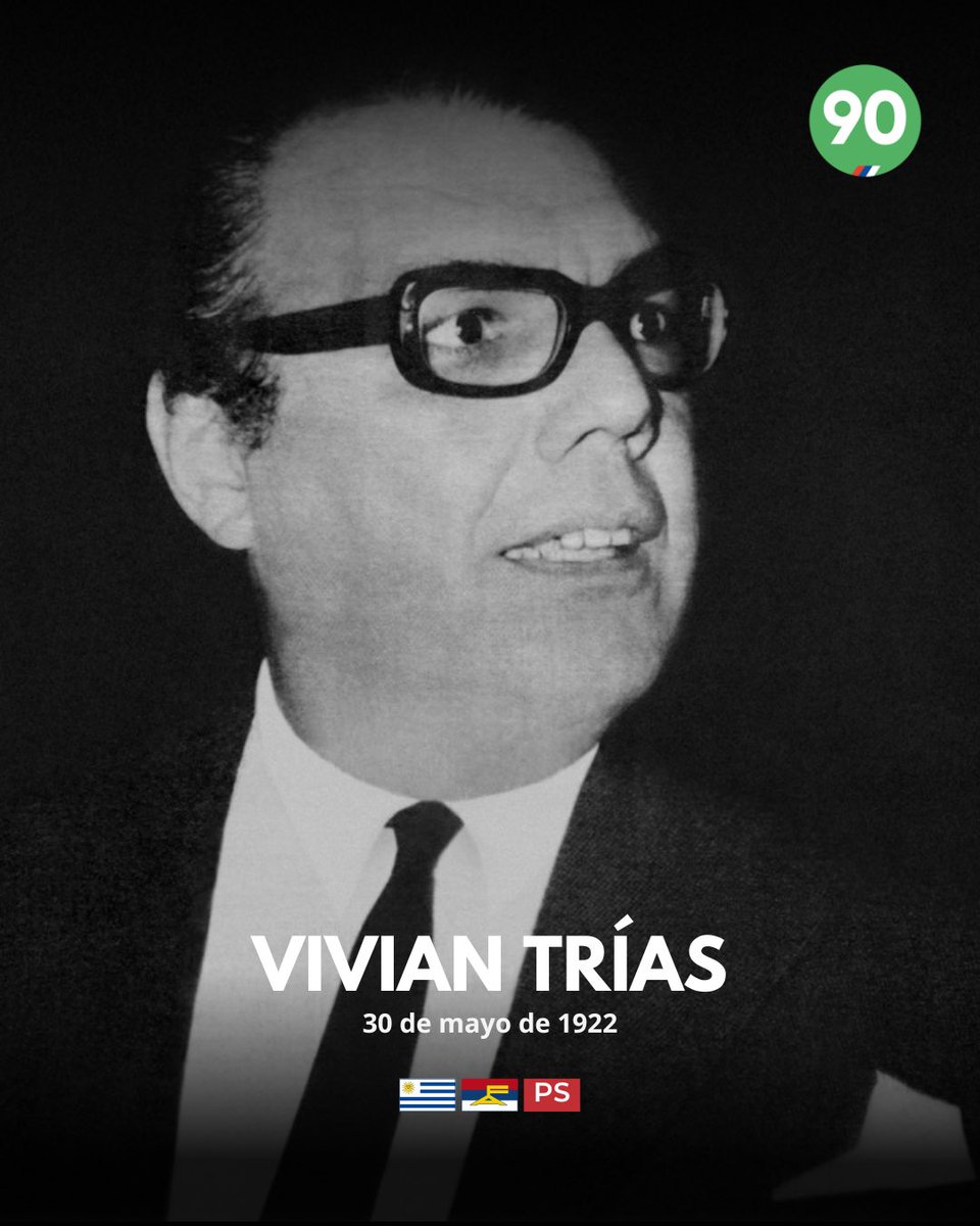Hoy se cumplen 103 años del nacimiento de Vivian Trías.

🇺🇾 Vivian fue fundamental en la construcción de una concepción socialista con las herramientas propias de nuestra nacionalidad, un socialismo a la uruguaya, con una perspectiva popular, latinoamericanista y fuertemente
