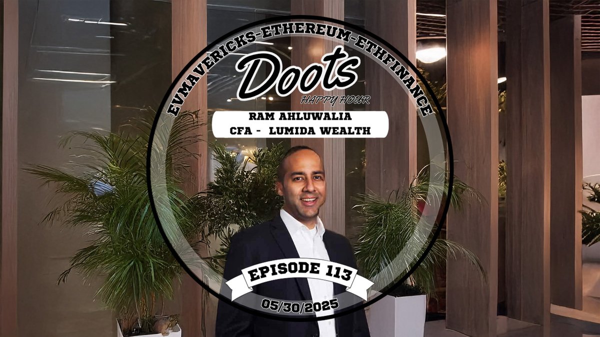 EVMavericks (@evmavericks) on Twitter photo Doots Live! With @EVmavericks LIVE! Today with <a href="/ramahluwalia/">Ram Ahluwalia CFA, Lumida</a> from <a href="/LumidaWealth/">Lumida Wealth Management</a>
📅Fridays 2pm ET - 19:00 GMT
🖥️dailydoots.com/podcast
🗣️Discord: discord.gg/evmavericks
📺YouTube: youtube.com/@evmavericks
Live on X: @evmavericks + @prodjkc
☕ dailydoots.eth Doots Live! With @EVmavericks LIVE! Today with <a href="/ramahluwalia/">Ram Ahluwalia CFA, Lumida</a> from <a href="/LumidaWealth/">Lumida Wealth Management</a>
📅Fridays 2pm ET - 19:00 GMT
🖥️dailydoots.com/podcast
🗣️Discord: discord.gg/evmavericks
📺YouTube: youtube.com/@evmavericks
Live on X: @evmavericks + @prodjkc
☕ dailydoots.eth