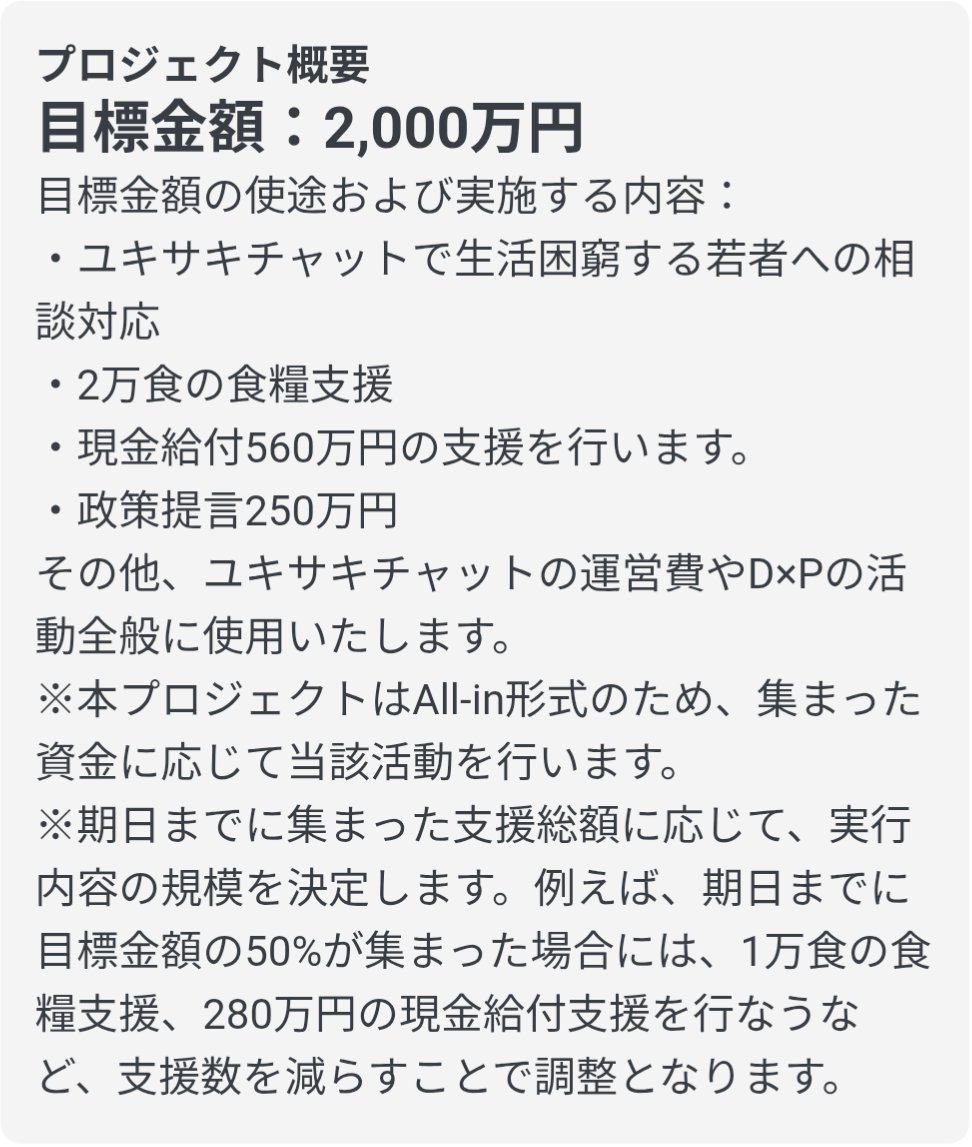 90%突破😳きた

90%の達成する（1800万円集まる）
・1.8万食（600人分）の食糧支援
・504万円の現金給付
😭😭😭

#子ども若者をひとりにしない