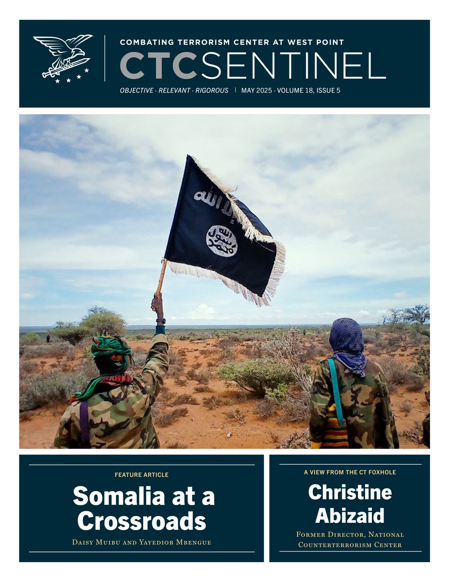 CTC at West Point (@ctcwp) on Twitter photo May feature article: “Somalia at a Crossroads: Resurgent Insurgents, Fragmented Politics, and the Uncertain Future of AUSSOM” by Daisy Muibu (<a href="/daisy_muibu/">Daisy Muibu, Ph.D.</a>) and Yayedior Mbengue ctc.westpoint.edu/somalia-at-a-c… May feature article: “Somalia at a Crossroads: Resurgent Insurgents, Fragmented Politics, and the Uncertain Future of AUSSOM” by Daisy Muibu (<a href="/daisy_muibu/">Daisy Muibu, Ph.D.</a>) and Yayedior Mbengue ctc.westpoint.edu/somalia-at-a-c…