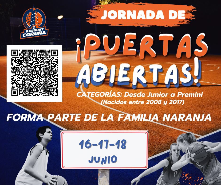 bccantera's tweet image. PUERTAS ABIERTAS 2025/2026!
Ya están aquí nuestras jornadas de puertas abiertas para la temporada 25/26!
Si quieres jugar en nuestra cantera, no lo dudes, apúntate y únete a la familia naranja!
Te esperamos!
Link de inscripción a estas jornadas👇
app.cluber.es/clubes/d784122…
