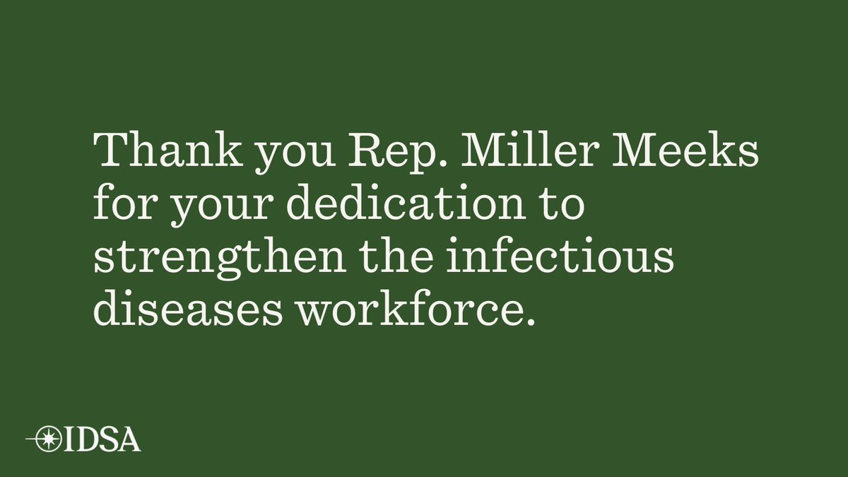 IDSA (@idsainfo) on Twitter photo Thank you <a href="/RepMMM/">Rep. Mariannette Miller-Meeks, M.D.</a> for leading efforts to fund the Bio-Preparedness Workforce Pilot Program: bit.ly/4dFyaDL
Your leadership helps strengthen our frontline public health and infectious disease workforce. #ValueofID Thank you <a href="/RepMMM/">Rep. Mariannette Miller-Meeks, M.D.</a> for leading efforts to fund the Bio-Preparedness Workforce Pilot Program: bit.ly/4dFyaDL
Your leadership helps strengthen our frontline public health and infectious disease workforce. #ValueofID