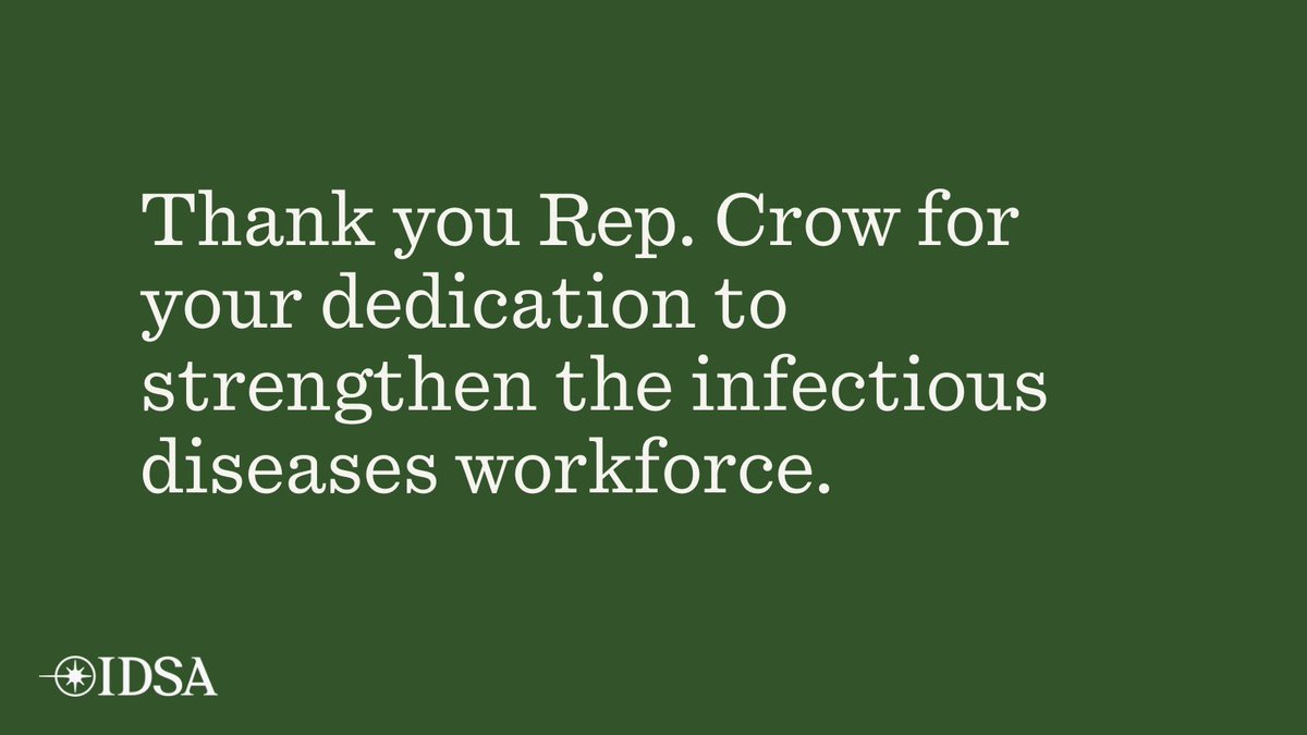 IDSA (@idsainfo) on Twitter photo Thank you <a href="/RepJasonCrow/">Rep. Jason Crow</a> for leading the letter in support of funding the Bio-Preparedness Workforce Pilot Program: bit.ly/4dFyaDL
Investing in our public health and infectious diseases workforce means stronger, safer communities. #ValueofID Thank you <a href="/RepJasonCrow/">Rep. Jason Crow</a> for leading the letter in support of funding the Bio-Preparedness Workforce Pilot Program: bit.ly/4dFyaDL
Investing in our public health and infectious diseases workforce means stronger, safer communities. #ValueofID