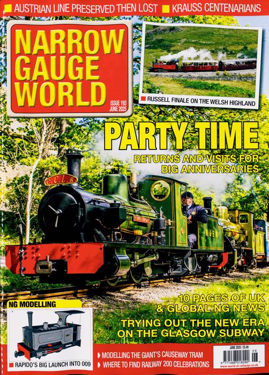 The June 2025 edition of <a href="/NarrowGaugeWrld/">Narrow Gauge World</a> (NGW 193) is now available!
