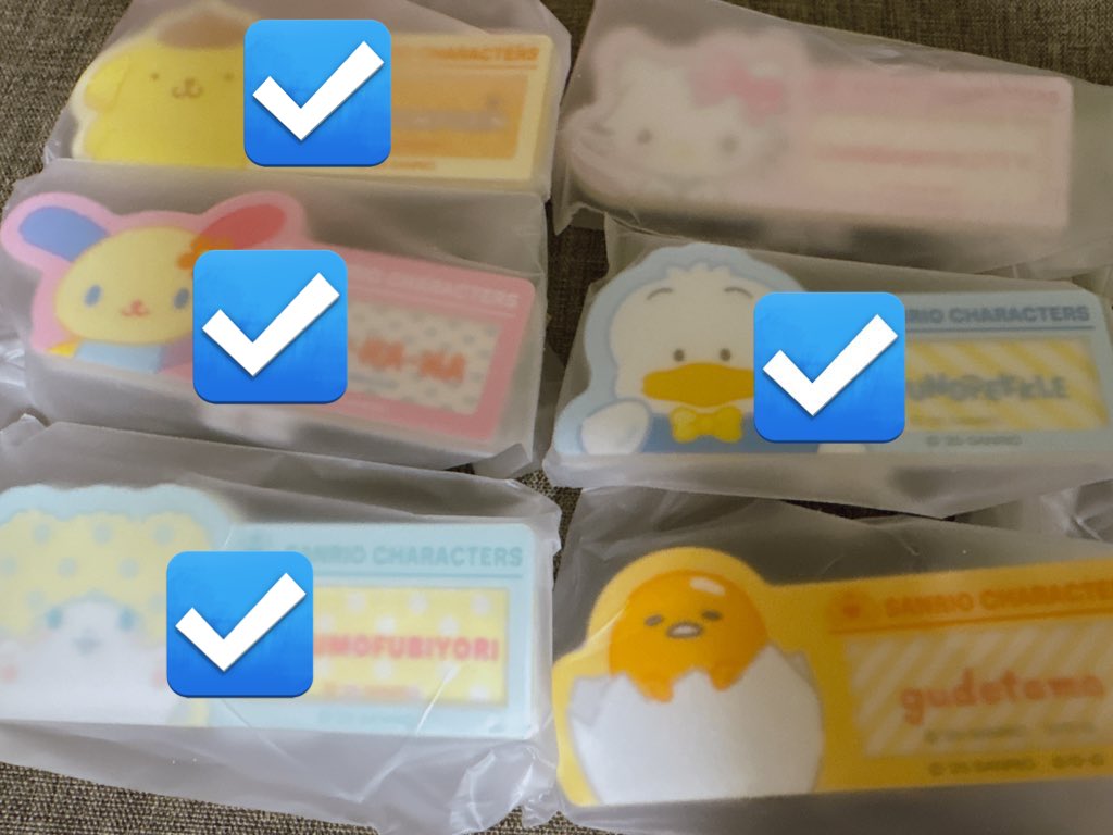 【交換/譲渡】サンリオ シークレット名札バッジ

譲：チャーミーキティ,ぐでたま

求：はなまるおばけ,ウィッシュミーメル,がおぱわるぅ,ポチャッコ/定価

都内手渡しのみ。
よろしくお願いいたします。