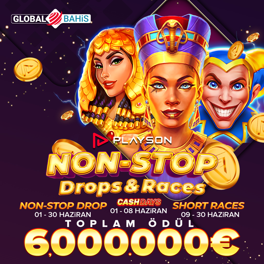 🎰 Playson Drops &amp; Races Haziran'da da hız kesmiyor!
💸 Toplam 6.000.000 € ödül!
⚡ 1-30 Haziran: Anlık nakit ödüller
🏆 1-8 Haziran: CashDays
🚀 9-30 Haziran: Short Races
🎮Kazandığın an ödül hesabında!
📌tinyurl.com/GlobalBahis-Tw…