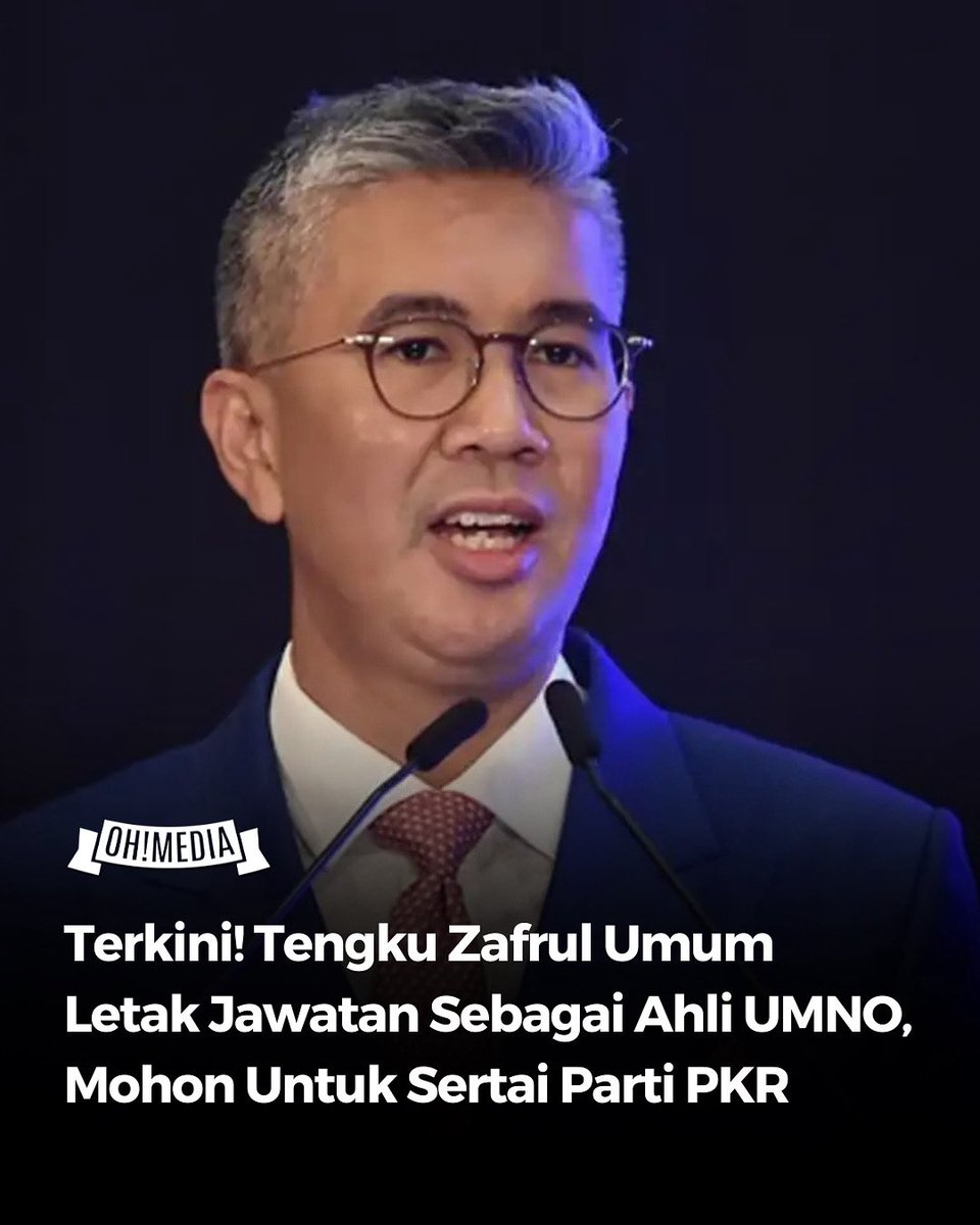 Tengku Datuk Seri Zafrul hari ini mengumumkan peletakan jawatannya sebagai Ahli Majlis Kerja Tertinggi UMNO, Ketua UMNO Bahagian Kota Raja dan ahli UMNO. 

Keputusan ini dibuat selepas beliau mengambil kira faktor keserasian dan telah berbincang dengan pelbagai pihak termasuk