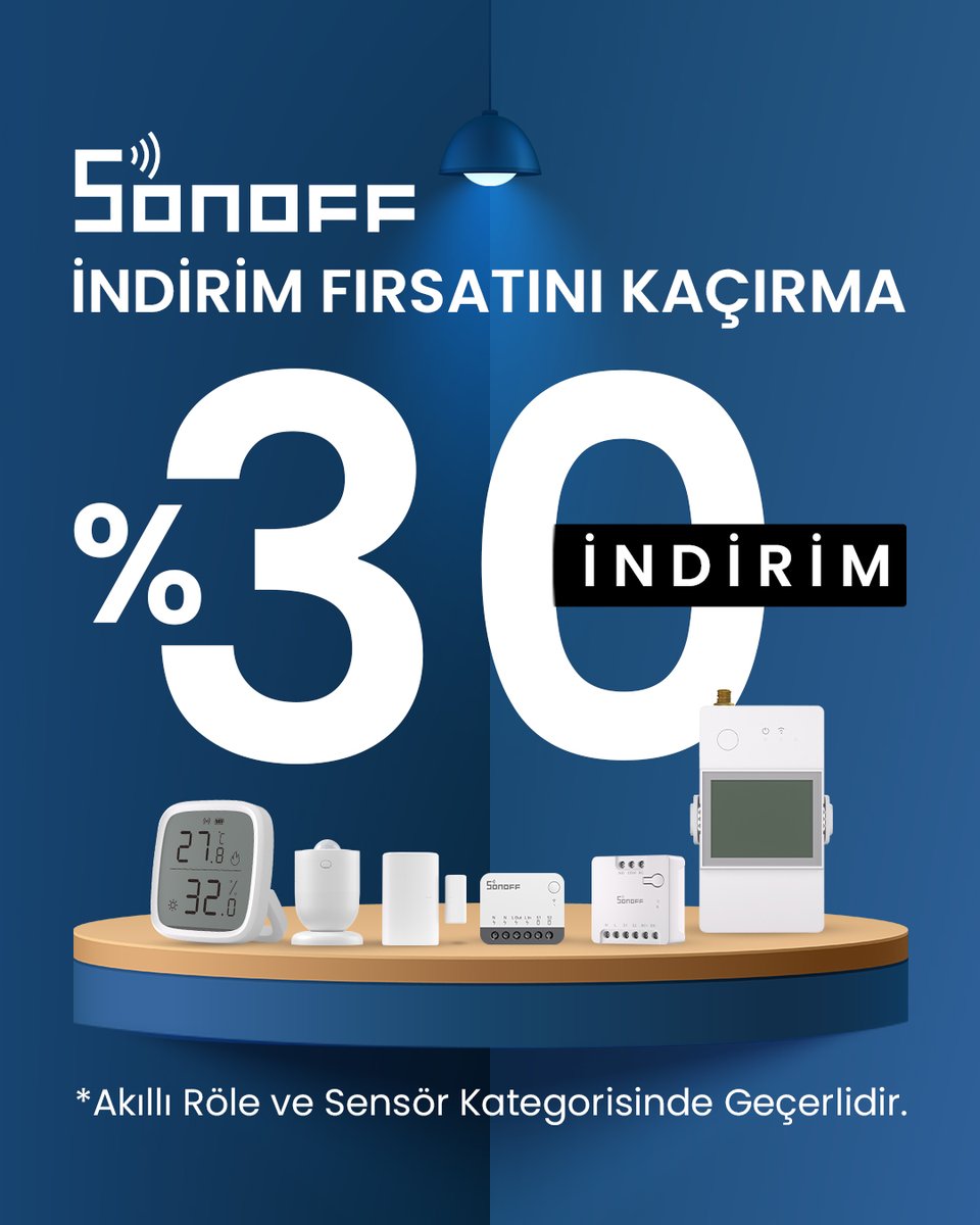 sonoffturkiye's tweet photo. 🔔 İNDİRİM FIRSATINI KAÇIRMA!

Akıllı ev sistemlerine geçmenin tam zamanı! 🏠

Sadece sınırlı bir süre için, Akıllı Röle ve Sensör kategorisinde %30 indirim seni bekliyor!

🛒 Şimdi incelemek ve satın almak için web sitemizi ziyaret edin!

🌐 https://t.co/r4k1CZP63v https://t.co/7AHnUPvY7i