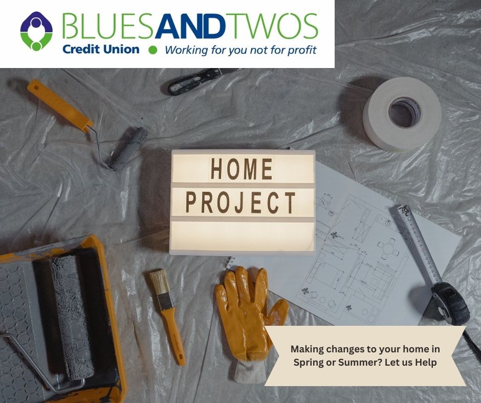 Looking to make some changes to your home? With a Blues and Twos Loan, you can transform your space into the dream home you’ve always wanted. 
Apply Today! shorturl.at/dSohy 
#loan #homeimprovements #bluesandtwoscu #save #police #fireservice #nhs #teacher #council #nwas