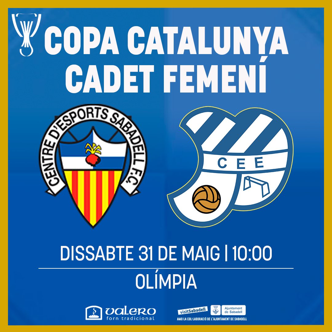 Futbol Base CES (@futbaseces) on Twitter photo ๐ ๐๐ข๐ฃ๐ ๐๐๐ง๐๐๐จ๐ก๐ฌ๐ ๐
โฝ๏ธ El Cadet Femenรญ disputa demร les semifinals davant el <a href="/CEEuropa/">Club Esportiu Europa</a>
๐ A Olรญmpia, a partir de les 10h, ens juguem la final
๐ช๐ป A per la Copa, Arlequinades!
#AMQM ๐ ๐๐ข๐ฃ๐ ๐๐๐ง๐๐๐จ๐ก๐ฌ๐ ๐
โฝ๏ธ El Cadet Femenรญ disputa demร les semifinals davant el <a href="/CEEuropa/">Club Esportiu Europa</a>
๐ A Olรญmpia, a partir de les 10h, ens juguem la final
๐ช๐ป A per la Copa, Arlequinades!
#AMQM
