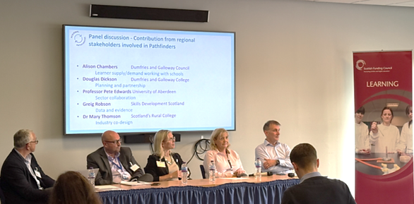 Scottish Funding Council (@scotfundcouncil) on Twitter photo A panel of pilot project stakeholders including <a href="/dgcouncil/">Dumfries and Galloway Council</a>, <a href="/DandGCollege/">DandGCollege</a>, <a href="/aberdeenuni/">University of Aberdeen</a>, <a href="/skillsdevscot/">Skills Development Scotland</a> and <a href="/SRUC/">SRUC</a> share their experiences with delegates at today’s Pathfinders dissemination event
#Pathfinderslearning A panel of pilot project stakeholders including <a href="/dgcouncil/">Dumfries and Galloway Council</a>, <a href="/DandGCollege/">DandGCollege</a>, <a href="/aberdeenuni/">University of Aberdeen</a>, <a href="/skillsdevscot/">Skills Development Scotland</a> and <a href="/SRUC/">SRUC</a> share their experiences with delegates at today’s Pathfinders dissemination event
#Pathfinderslearning