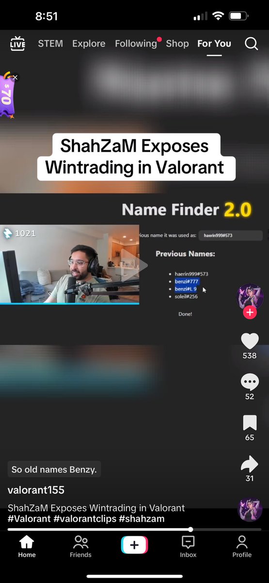 WHO HAS THE APP HE IS USING IN THIS TIKTOK