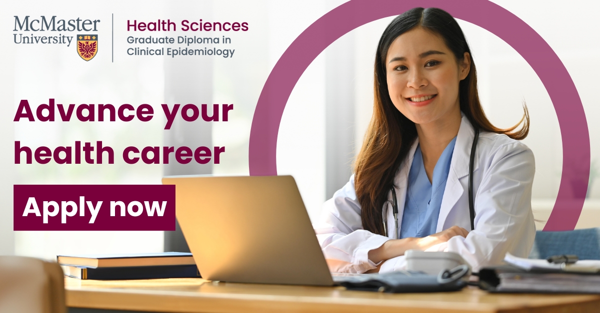 ⏳ Last chance! Apply to McMaster’s Graduate Diploma in Clinical Epidemiology by tomorrow, May 31 for Fall admission. Advance your career in clinical research with a globally respected program.

🔗 Apply now: gdce.healthsci.mcmaster.ca/education/futu…
#epidemiology
