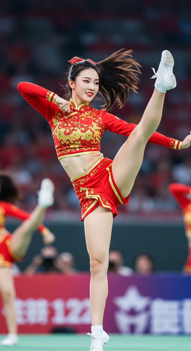 Gkhan5170841's tweet photo. Chinese Cheerleaders
#Cheerleader #aigenerated #virtualshowdown #teamchina #cheerleaders #aivideo2025 #aicontent #globalshowdown #chinese #chinesegirl🌸 #chinesegirlstagram #chinesebeauty #ChineseWomen
https://t.co/p2uZAEpl7l https://t.co/SedNwpbcKw