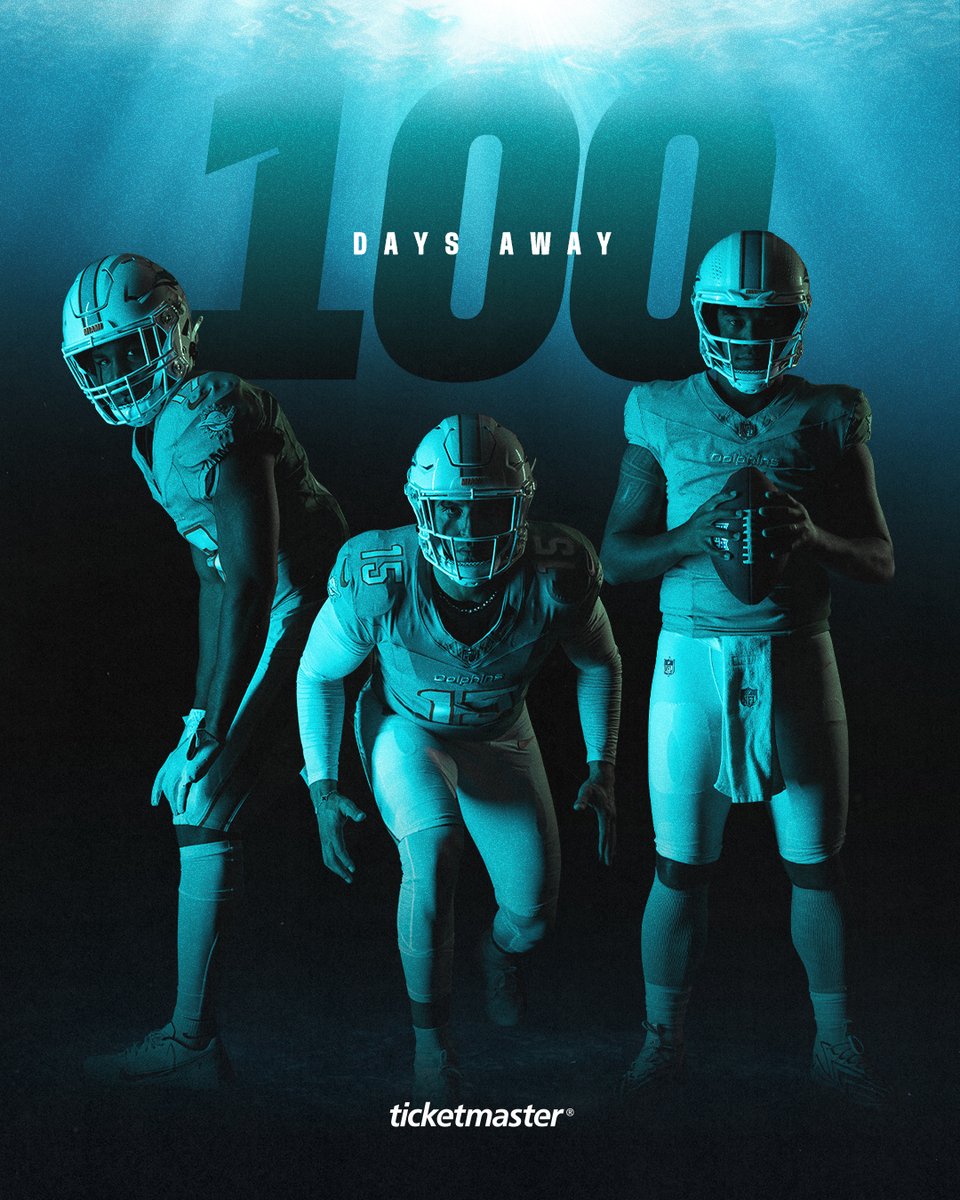 💯 days 'til kickoff! #PhinsUp