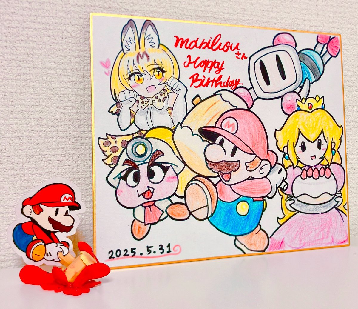 maribouさん
お誕生日おめでとうこざいます🎉🎉🎉
見ているととめどなく感想が出る、素敵で愛溢れるイラスト、いつも見ています！！
これからも陰ながら応援しています！
大好きです💞💞💞