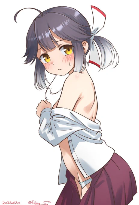 負けないもン! #艦これ版深夜の真剣お絵描き60分一本勝負 #艦これ版真剣お絵描き60分一本勝負_20250530