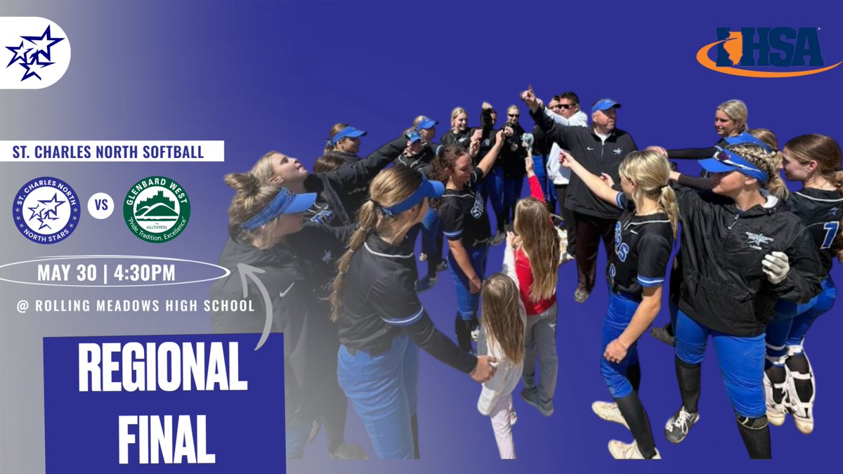 🥎Regional Final🥎

Head to Rolling Meadows tonight to support Softball as they compete for the IHSA Regional Title! Game time is 4:30pm!

#RollStars⭐