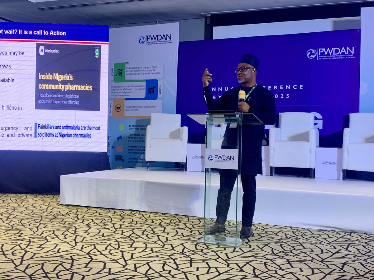 SFHAccess's tweet photo. “One in four drugs on Nigerian pharmacy shelves may be substandard - this cannot wait.

At the #PWDAN Conference, Pharm. @DennisAizobu, SFH Access Managing Director; delivered a compelling key-note presentation on behalf of Dr. @Omokhudu_I, Group Managing Director of @SFHNigeria. https://t.co/PLBAbQNkjY