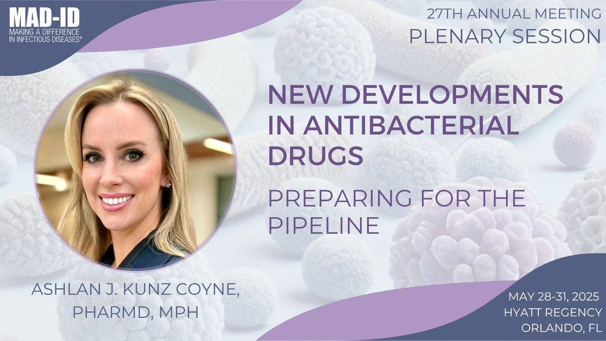MAD-ID The Antimicrobial Stewardship Meeting®️ (@mad_id_asp) on Twitter photo Next up at #MADID2025, Drs. Pranita Tamma and Ashlan Kunz-Coyne discuss 🆕 New Developments in Antibiotics: Preparing for the 💊 Pipeline and Making the ✨ Most of New Antibiotics
<a href="/accpinfdprn/">ACCP INFD PRN</a> <a href="/IDSE_Online/">Infectious Disease Special Edition</a> <a href="/Contagion_Live/">Contagion</a> Next up at #MADID2025, Drs. Pranita Tamma and Ashlan Kunz-Coyne discuss 🆕 New Developments in Antibiotics: Preparing for the 💊 Pipeline and Making the ✨ Most of New Antibiotics
<a href="/accpinfdprn/">ACCP INFD PRN</a> <a href="/IDSE_Online/">Infectious Disease Special Edition</a> <a href="/Contagion_Live/">Contagion</a>