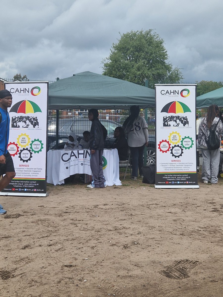 cahn_uk's tweet image. CAHN was proud to support #CAMFEST2025 a vibrant day of culture, laughter, and unity. Watching kids light up the pitch and families connect with our #CAHN stall reinforces why community matters. 

#BlackHealthMatters