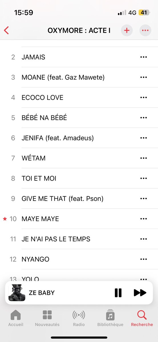 Enfaite l’album est divisé en 2 🤔🤔
