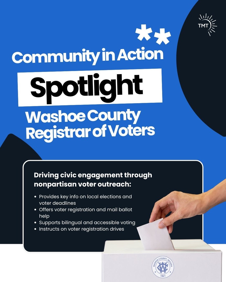 🗳️ The Washoe County Registrar of Voters offers free, nonpartisan presentations covering voter registration, mail-in voting, and poll worker info. Organizations get help running registration drives. Stay informed year-round!

[LINK] washoecounty.gov/voters/