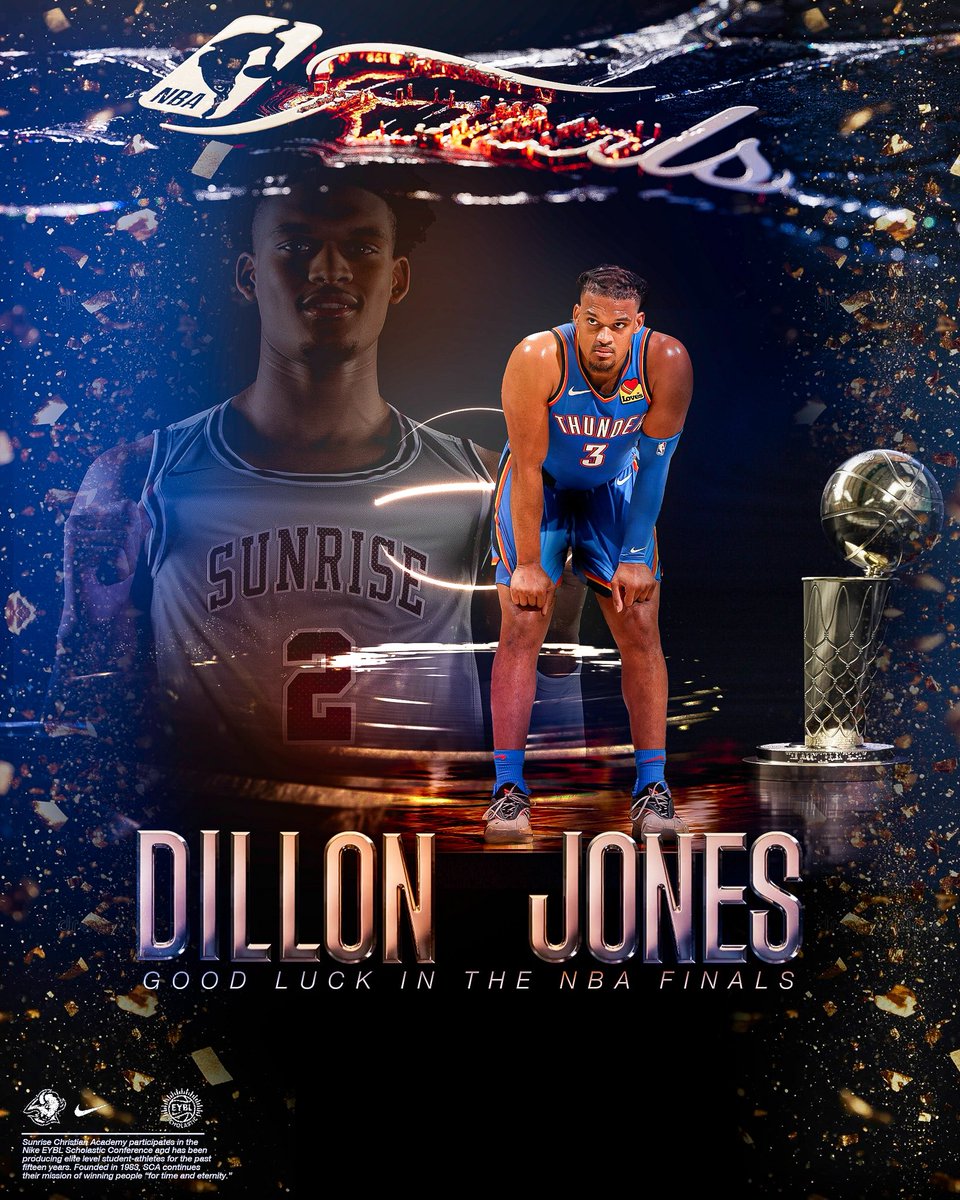 Sunrise Basketball (@sunrisehoops) on Twitter photo Finals Bound. 🏆
Help us cheer on <a href="/drizzydj23/">Dillon Jones</a> in the NBA Finals with the <a href="/okcthunder/">OKC THUNDER</a>
🦬
Buff Up. Finals Bound. 🏆
Help us cheer on <a href="/drizzydj23/">Dillon Jones</a> in the NBA Finals with the <a href="/okcthunder/">OKC THUNDER</a>
🦬
Buff Up.