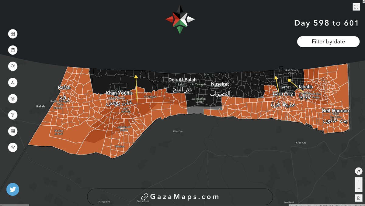 These are the forced displacement orders issued JUST SINCE MONDAY.

They ordered the forced displacement of over two thirds of Gaza, just this week.