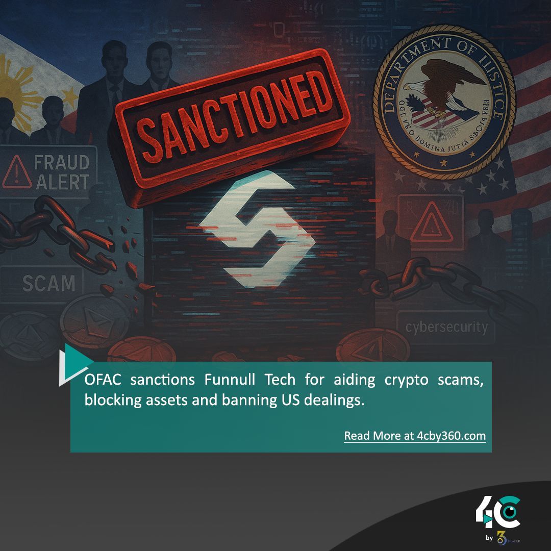 4cby360's tweet photo. 🚨 OFAC sanctions Funnull Tech for aiding crypto scams! All US ties cut, assets frozen. A major move as global pressure mounts on crypto fraud. ⚖️💻
#CryptoRegulation #FintechFraud #DigitalAssets #CryptoCompliance #Web3Security #360Elite #Team360 #HereComesTheBoom #4cby360 https://t.co/QOBVLaGXub