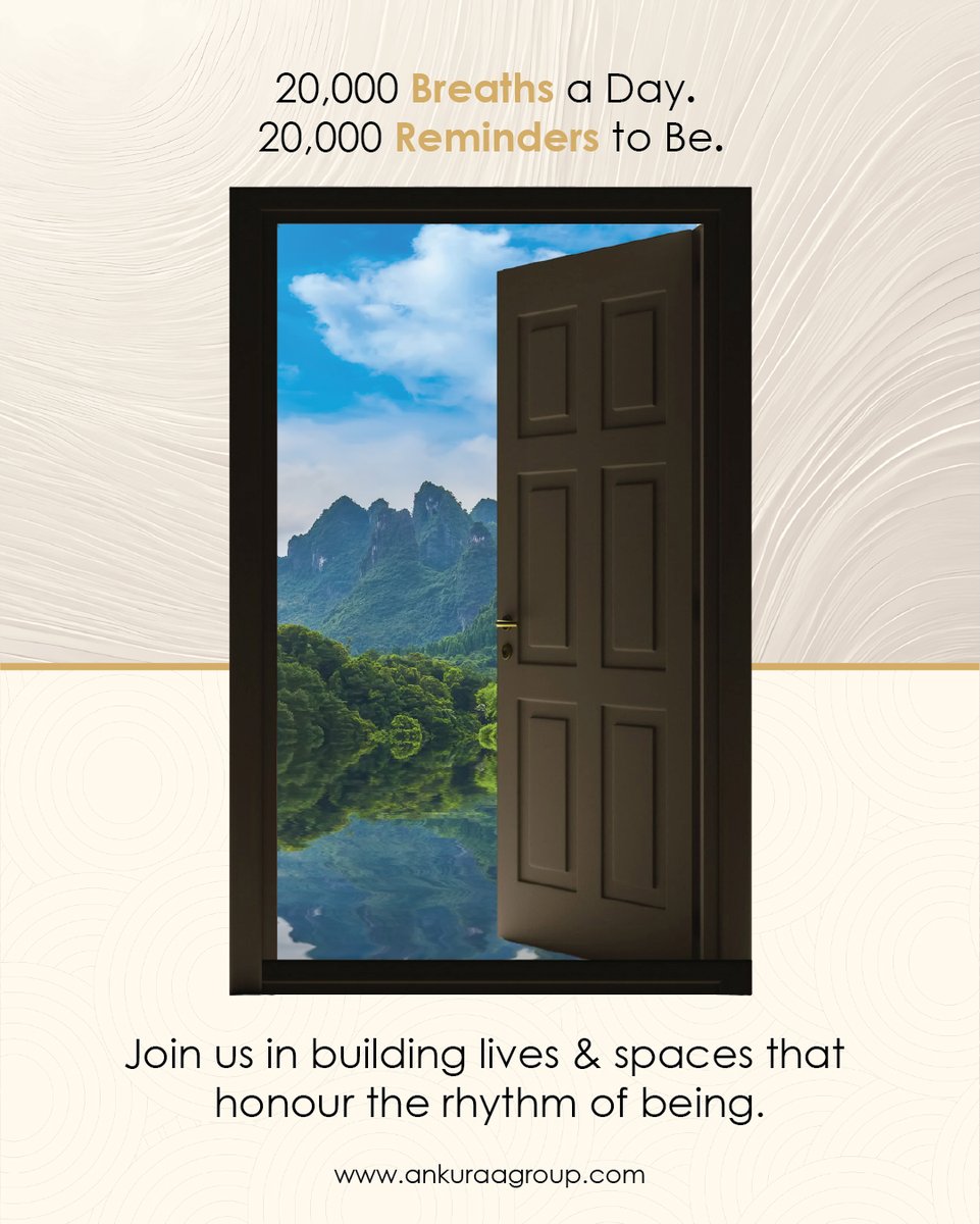 AnkuraaGroup's tweet image. Your breath is not background noise.

👤 P. Balasubramanyam | Founder &amp;amp; CEO, Ankuraa Group
🌐 ankuraagroup.com
#MindfulLiving #ArchitecturalVibes #SlowMoments #HomeWithMeaning #BreatheDesignLive #SpacesThatSpeak #MinimalStateOfMind #ThoughtfulArchitecture