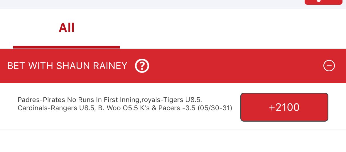 Shaun Rainey (@shaunrainey) on Twitter photo Fridays have been our day and this one is 🤩at +2100 on <a href="/SportsBetMT/">Sports Bet Montana</a>
Let’s get this Rainmaker! Also, Pacers is a hammer spot tomorrow, they will blow out the Knicks Fridays have been our day and this one is 🤩at +2100 on <a href="/SportsBetMT/">Sports Bet Montana</a>
Let’s get this Rainmaker! Also, Pacers is a hammer spot tomorrow, they will blow out the Knicks