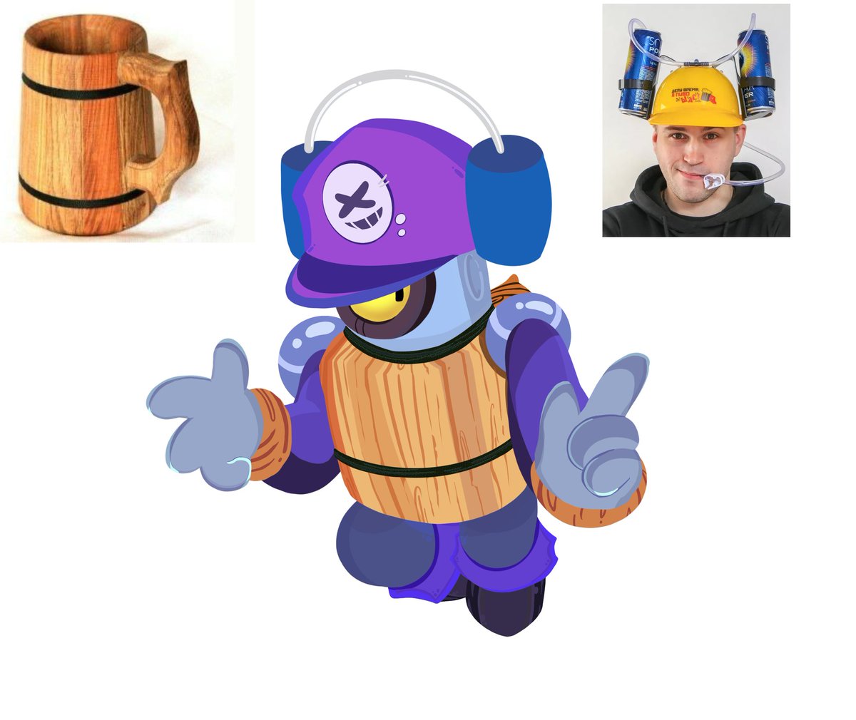 Bell_Sefer's tweet photo. I will cry because of what a lazy person I am- #Darryl #BrawlStars https://t.co/tVrwjnDwX9